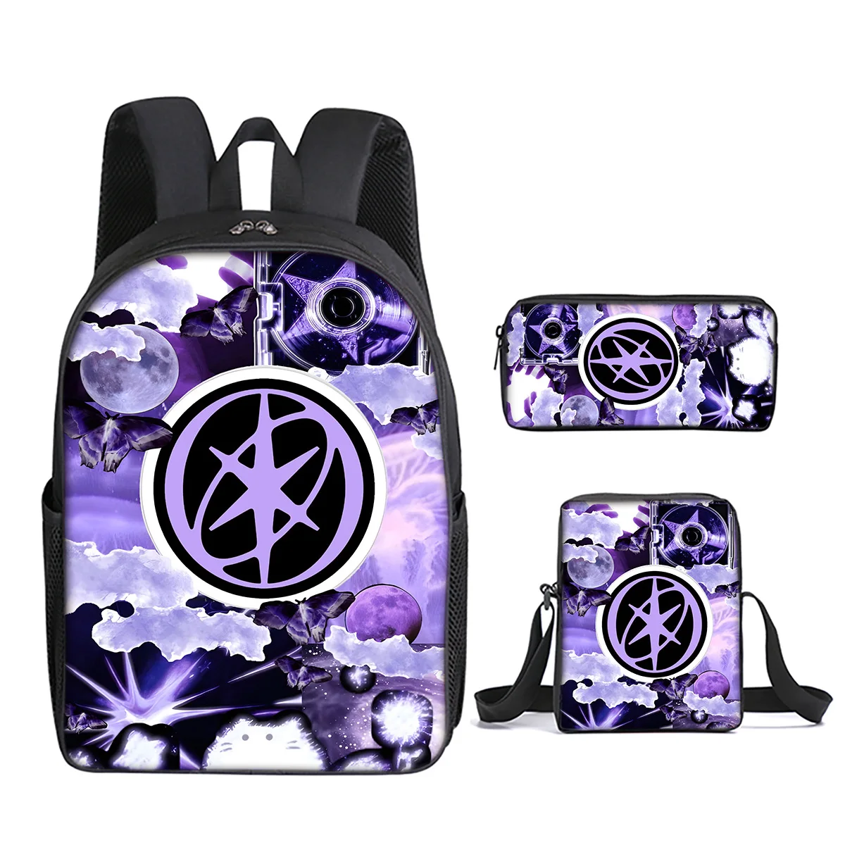 

Fashion Novelty Kpop Katseye 3D Print 3pcs/Set pupil School Bags Laptop Daypack Backpack Inclined shoulder bag Pencil Case