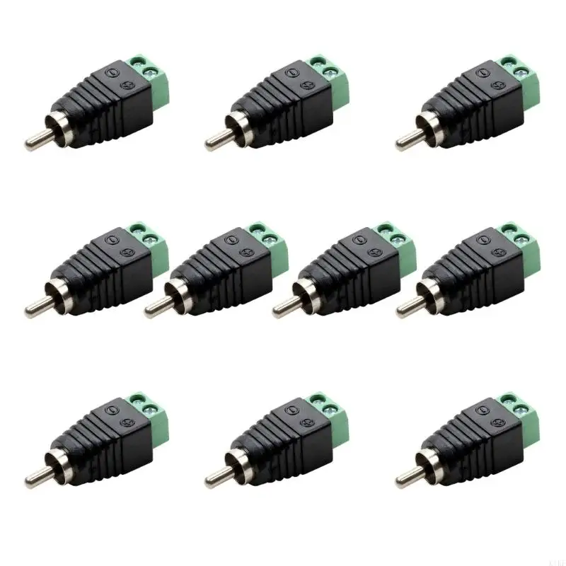 Compactly Sound Video Converter Male Plug to Video Screw Terminal Plug and Play Design for Multiple Devices K1KF