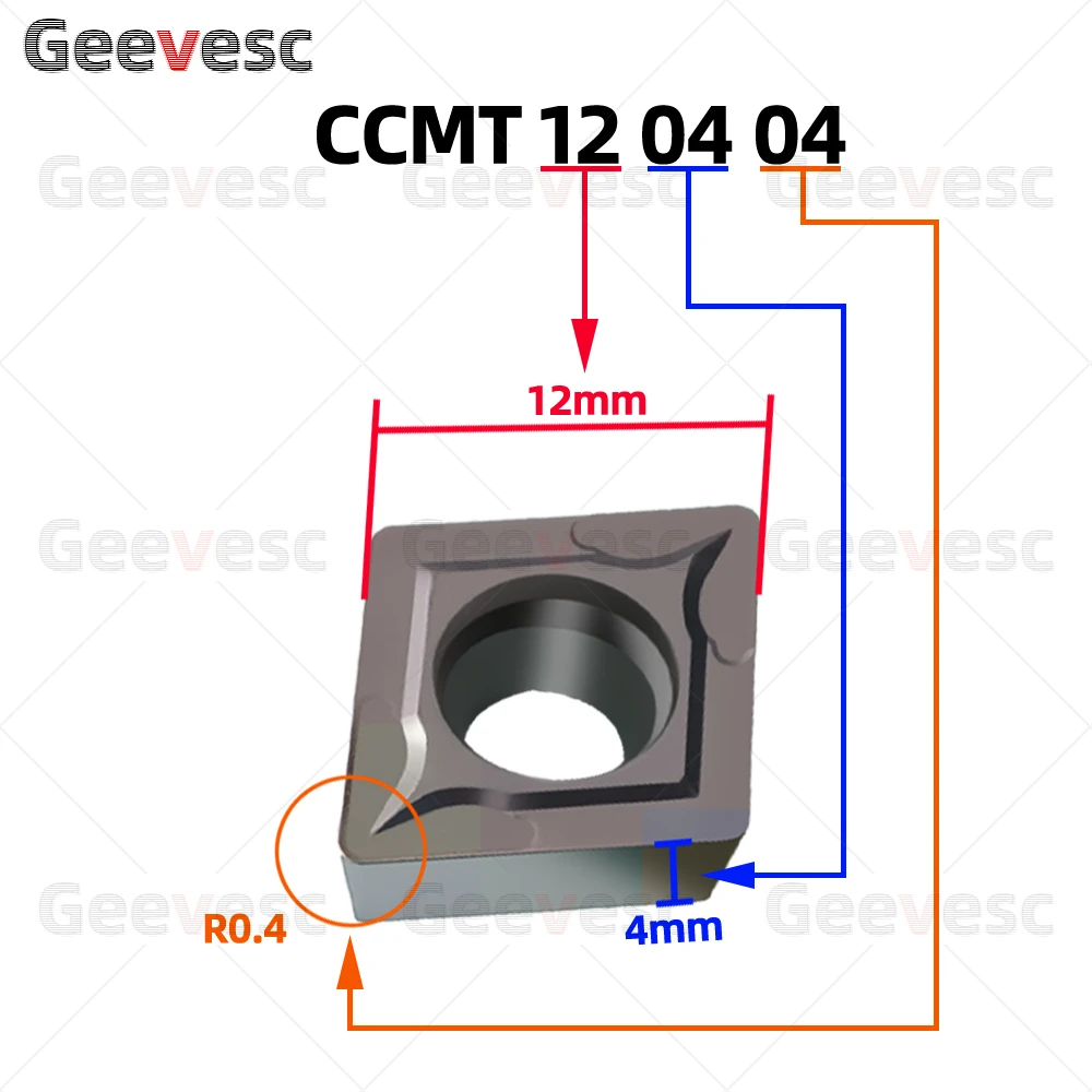 CCMT0602 CCMT09T3 CCMT1204 Carbide Insert CCMT Carbide Turning Inserts R0.2 R0.4 R0.8 RBH Boring Insert Blade CNC Clade SCLCR L