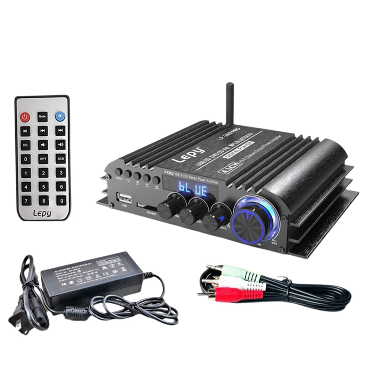 AT42  LP-269 PRO 4.1 Channel Bluetooth Amplifiers for Home Car Theater Coaxial in USB SD FM Function Subwoofer EU Plug