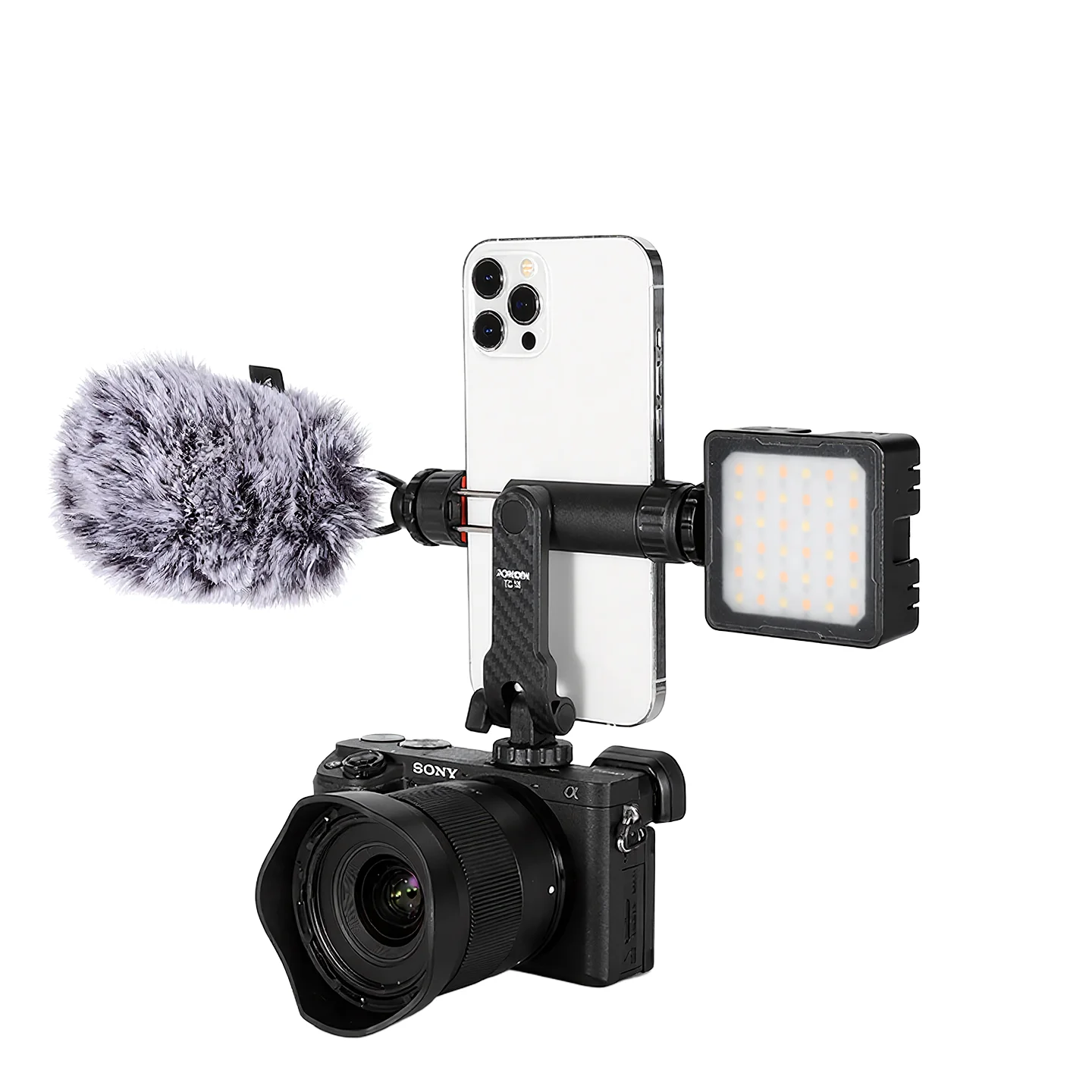 Ronkoen TZ-18 For Samsung iPhone Xiaomi Cellphone Universal 360° Mobile Phone Clip Holder for 1/4 Screw Tripod Mount Adapter Sf3240afa10d244fc86ab002786dc693aE