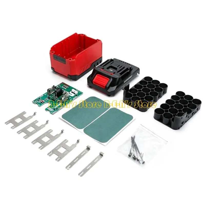 Y1AD Electric Tool Battery Case for 18650 Builds, USB C Port & PCB Charging Board and Molded Slide Shell