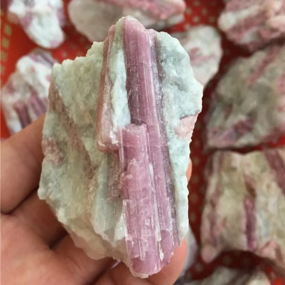 Clip de Tourmaline Rose 100% Naturel, Pierre Rugueuse Irrégulière, Spécimen de Roche Rare, Chakra Reiki Original, Décoration de Maison et de