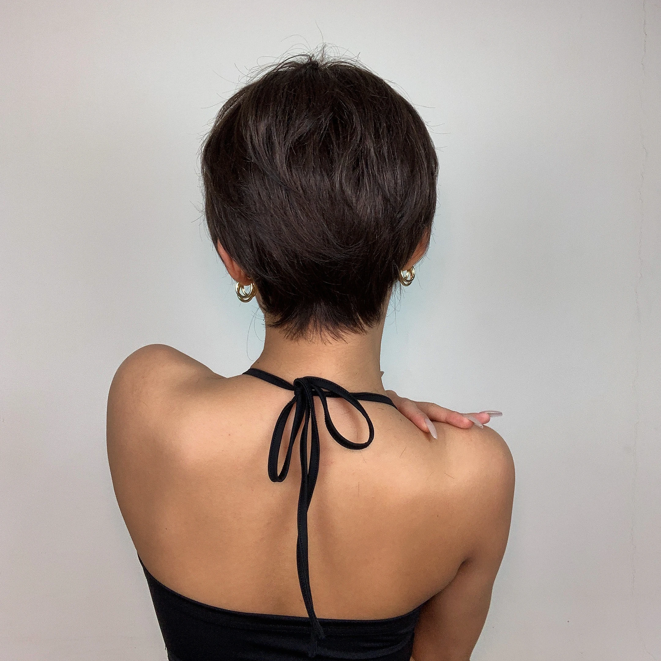 EASIHAIR Short Synthetic Wigs Dark Brown with Bangs Short Hair for Women Daily Natural Hair Wig Heat Resistant Cosplay Wigs