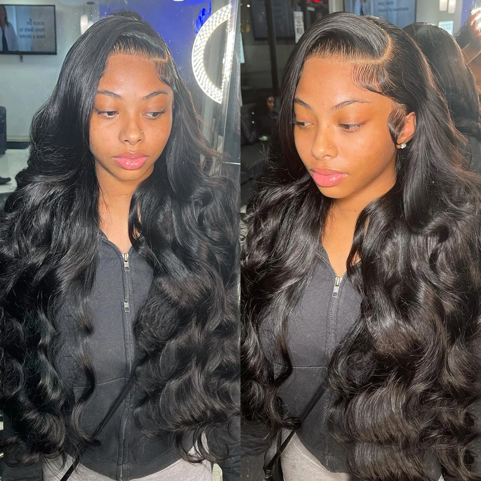 40 Inch Glueless Wig Body Wave Lace Front Pre Plucked Human Hair Wigs For Women 13x4 13x6 Braziliian Loose Wave Lace Frontal Wig