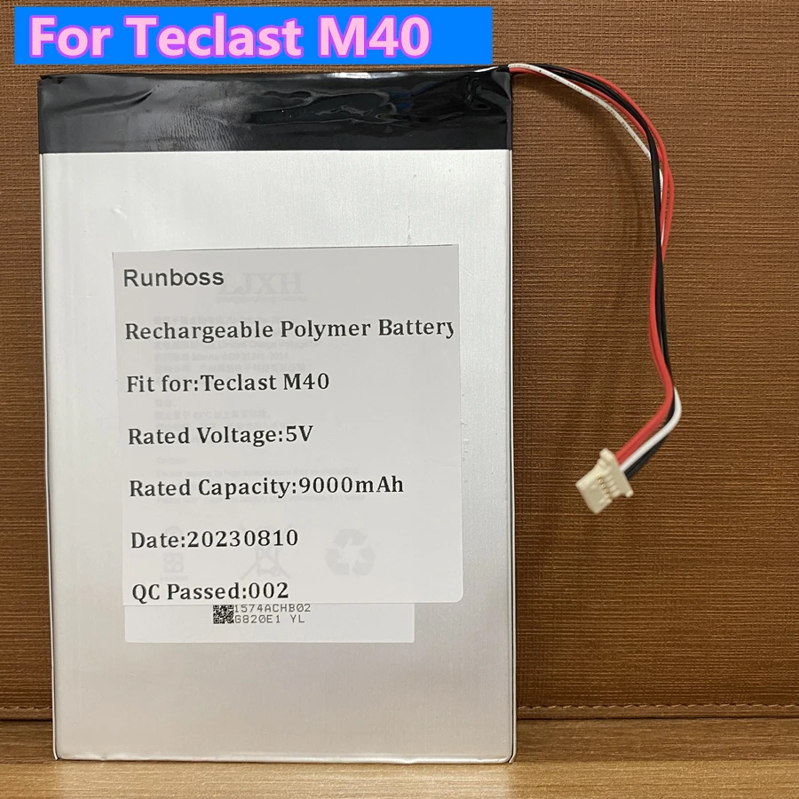 New 3.8V 9000mAh High Capacity Li-Ploymer Battery 30100140 For Teclast M40, Teclast M40-EEA Tablet PC Laptop with 5-Wire Plug