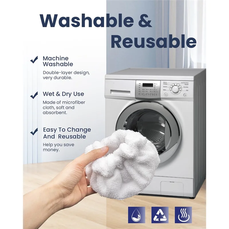 BAAM-Steam Mop Pads Small Triangle Bonnets For Dupray Neat Steam Cleaner,Reusable Accessories