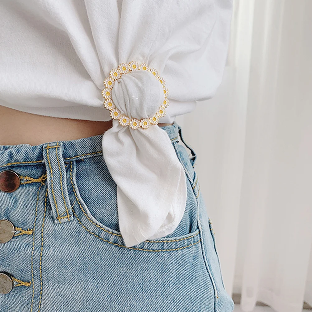 2 قطعة مشبك الخصر زر للوشاح الحريري تي شيرت شال الملابس الزاوية دائم مدمج وأنيق