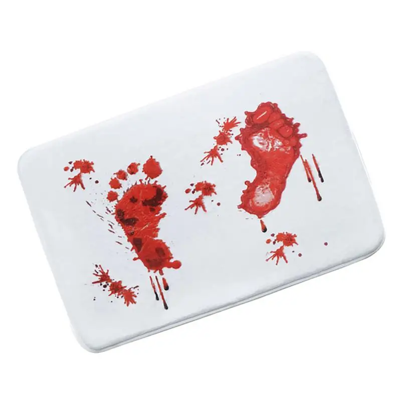 Halloween Blood Bathroom Carpet Water Absorbent Entrance Doormat for Bathroom Horror Blood Bath Mat Halloween Decor for Party