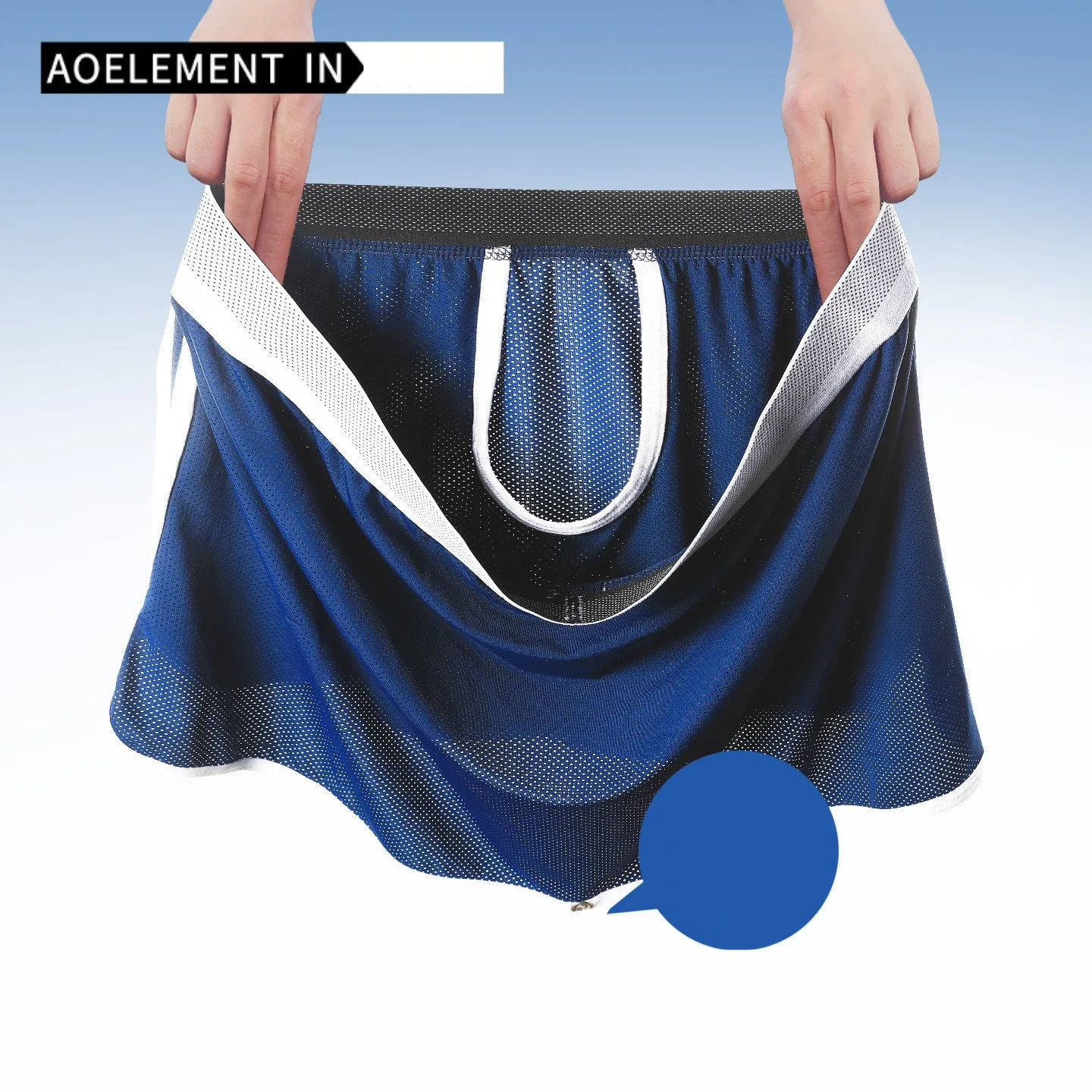 

Mens Underwear Boxer Shorts Homme Ice Silk Mesh Panties Man Breathable Bullet Separation Pouch Underpants Cueca Calzoncillo