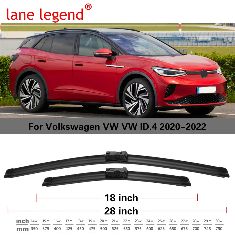 lane legend Car Wiper Blades For Volkswagen VW ID.4 ID4 2020 - 2022 Car Accessories Front Windscreen Wiper Blade Brushes Goods