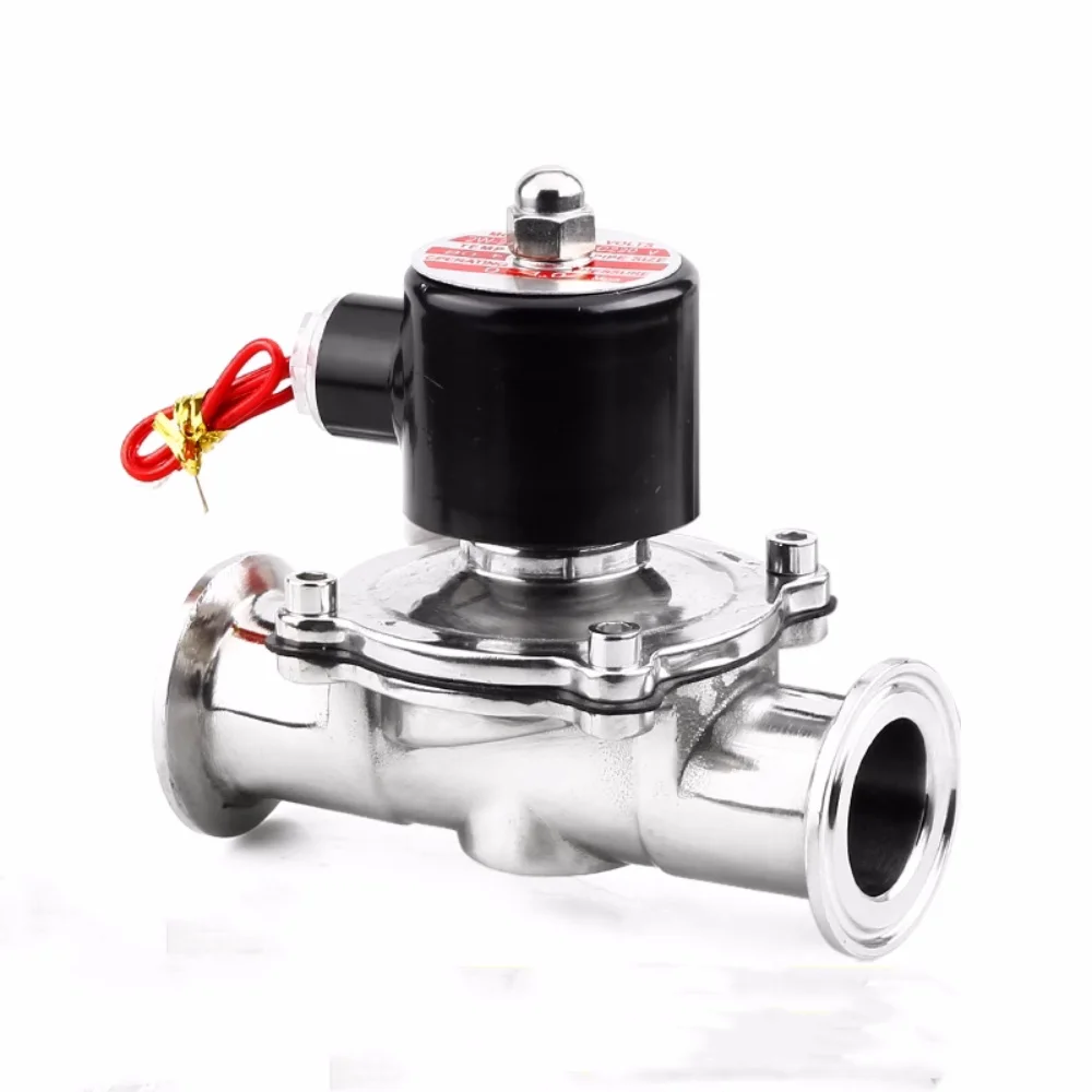 

Clamp DN15DN20mm OD50.5mm Solenoid Valve Food Grade SS304 Polished Clamp Type Normally Closed Control Solenoid Valve 220V/24V