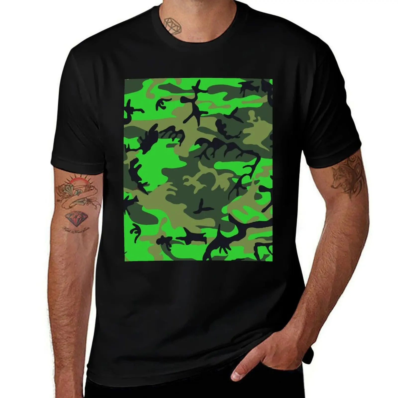 

Lime-Green shirts cotton graphic shirts man T-Shirt for t for man Camouflage t man funny t shirt cotton
