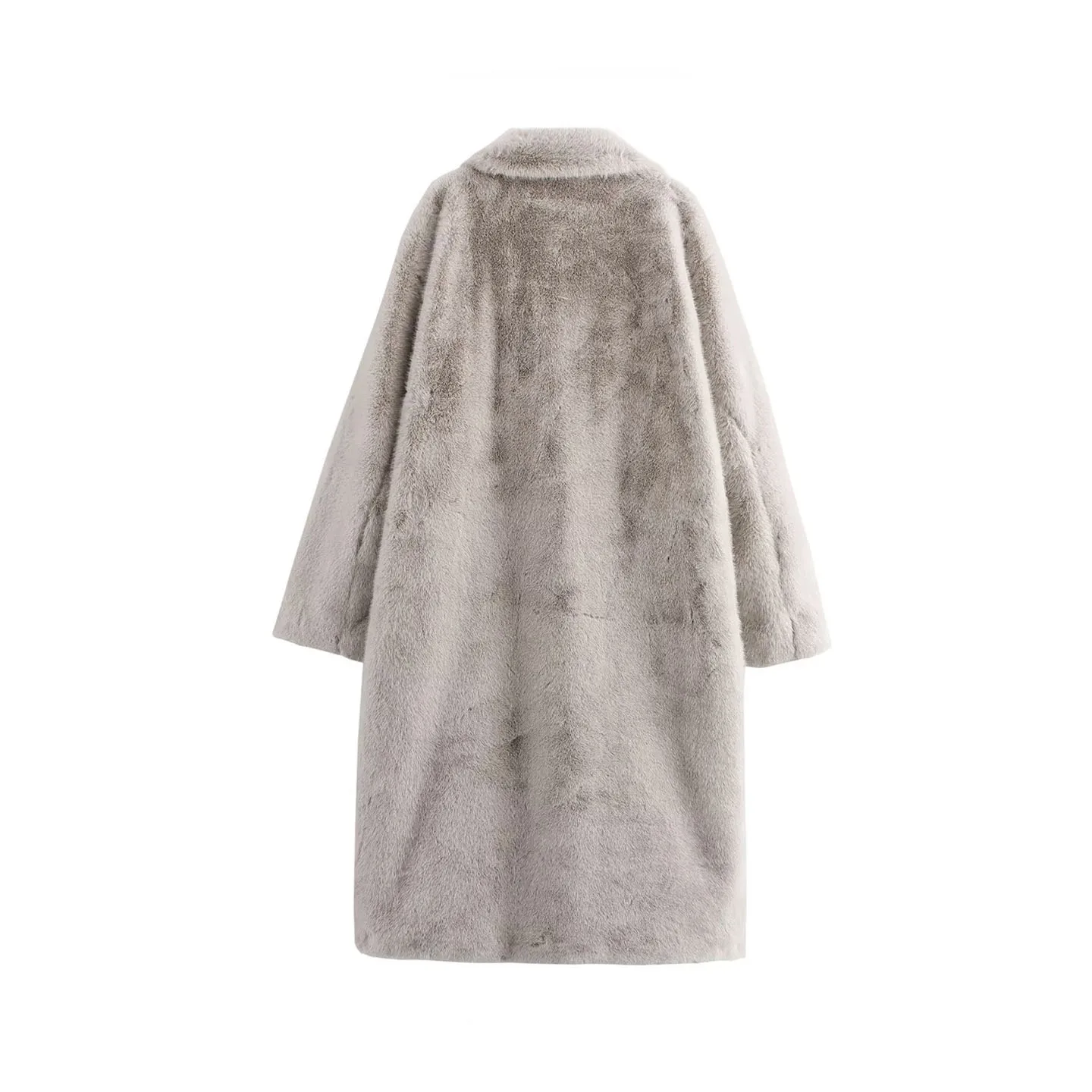 Z Abrigo largo Faionable para mujer efecto piel Artificial Ele Personali juvenil Sle corte holgado largo Sve 2025 otoño