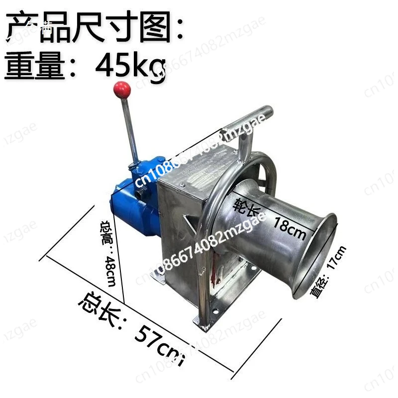 Hydrauliczny poziomy żuraw kotwiczny ze stali nierdzewnej 304, żuraw o udźwigu 1 tony.