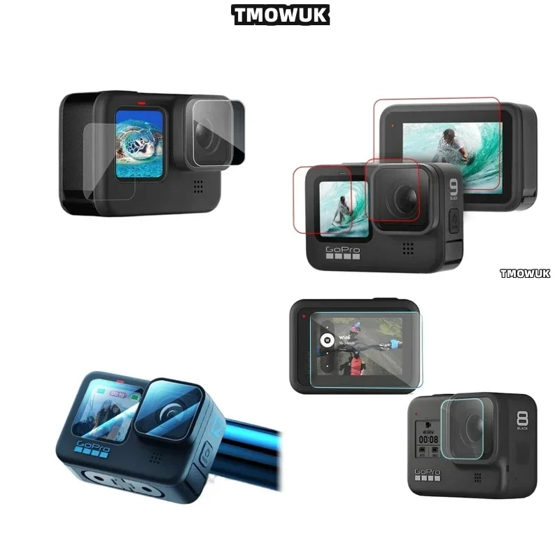 

For GoPro Hero12 11 10 9 Tempered Glass Screen Lens Protector HD 9H Anti-Scratch Full Guard Front & Back