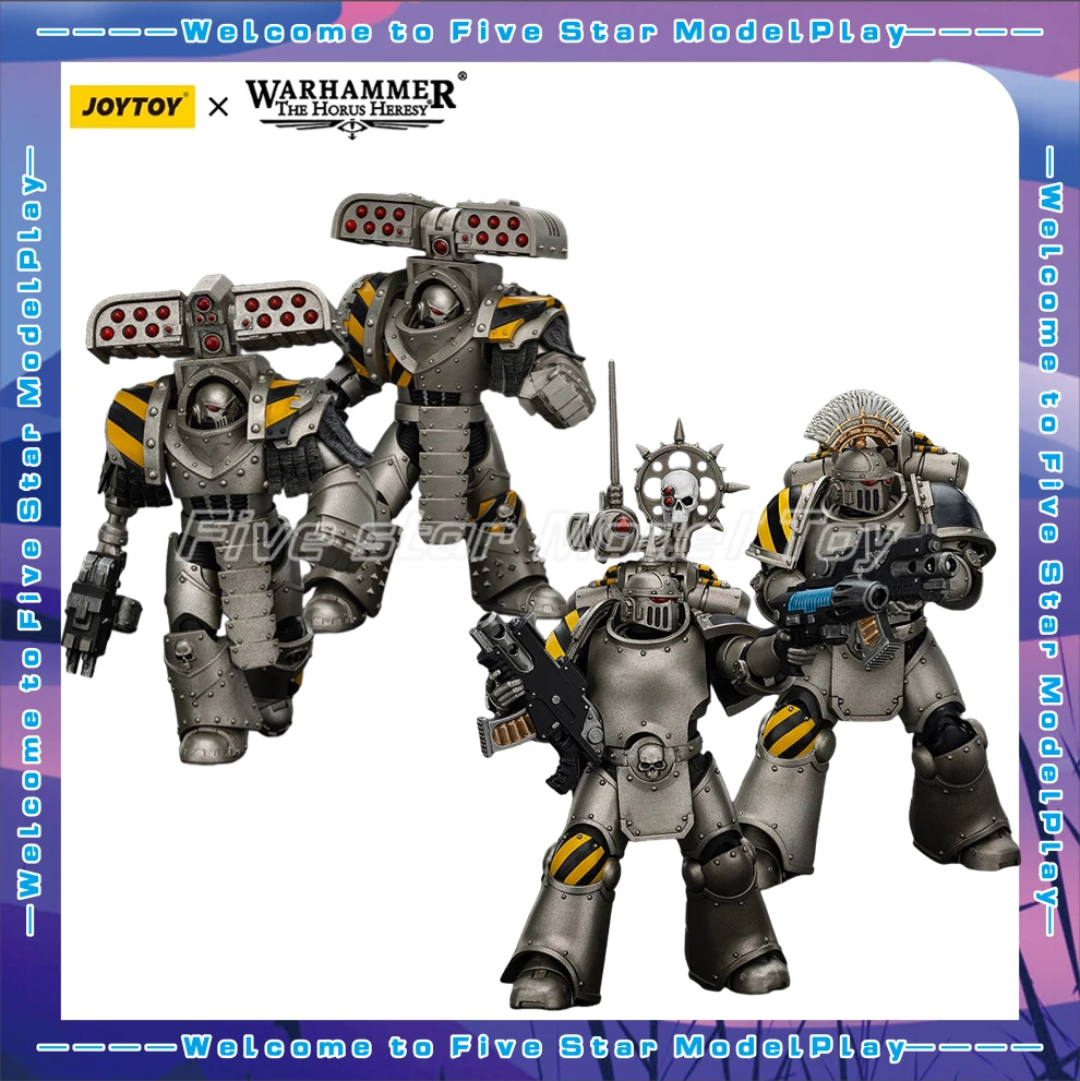 

【FS】 JOYTOY Warhammer 40K Scale 1/18 Action Figures Lron Warriors 4-person Team Model Toys Gifts Collection