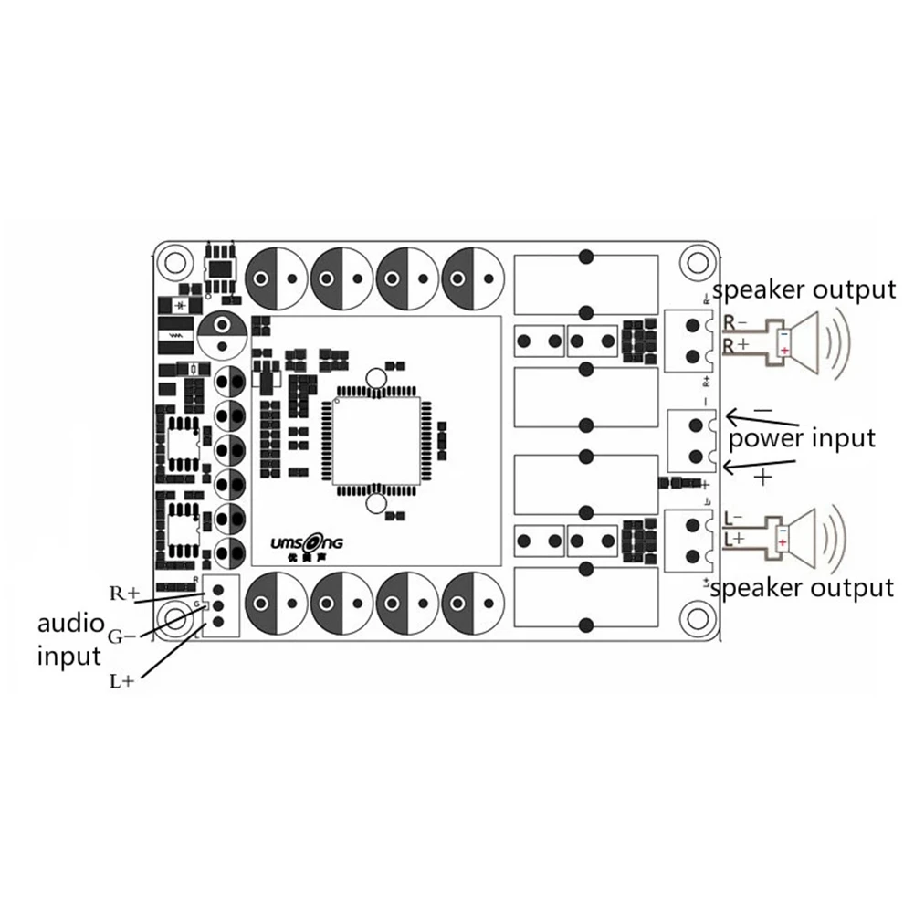 ABFN-TAS5630 مكبر كهربائي رقمي مجلس مكبرات صوت ستيريو 2X300 واط فئة D Hifi الصوت أمبير للمتكلم المسرح المنزلي