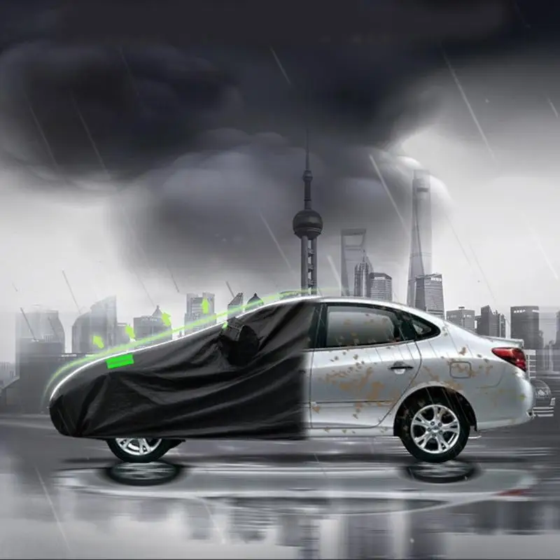 G7NA Atmungsaktive Autoabdeckung, mehrere Größen, Parkplatz Freien, S-XXL, YM-YXL, SUV/Limousine, winddicht, staubdicht – Detail 7