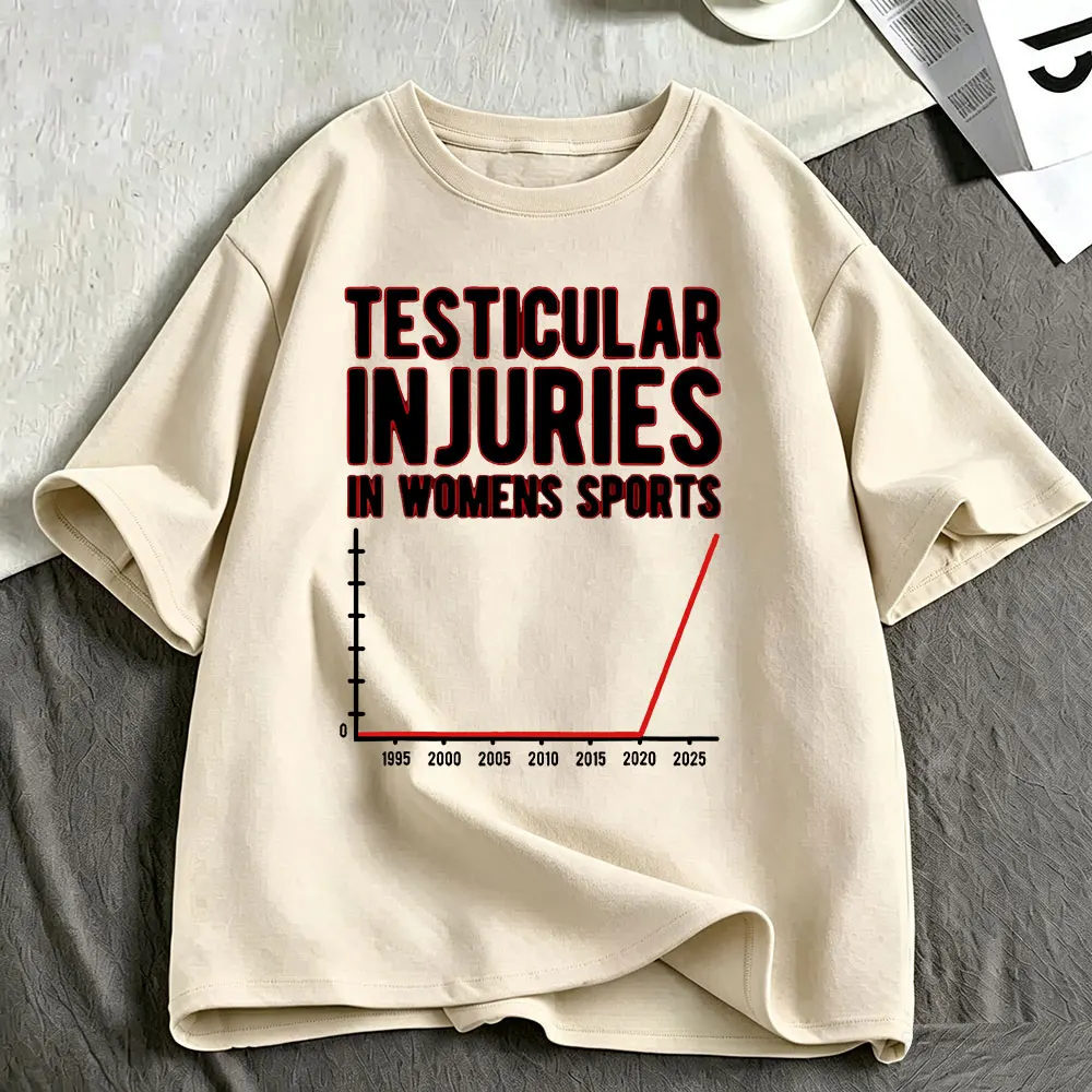 Testikelverletzungen beim Frauensport, untragbare lustige T-Shirts für Erwachsene, Herren- und Damenbekleidung, übergroße Kurzarm-T-Shirts aus Baumwolle – Detail 4