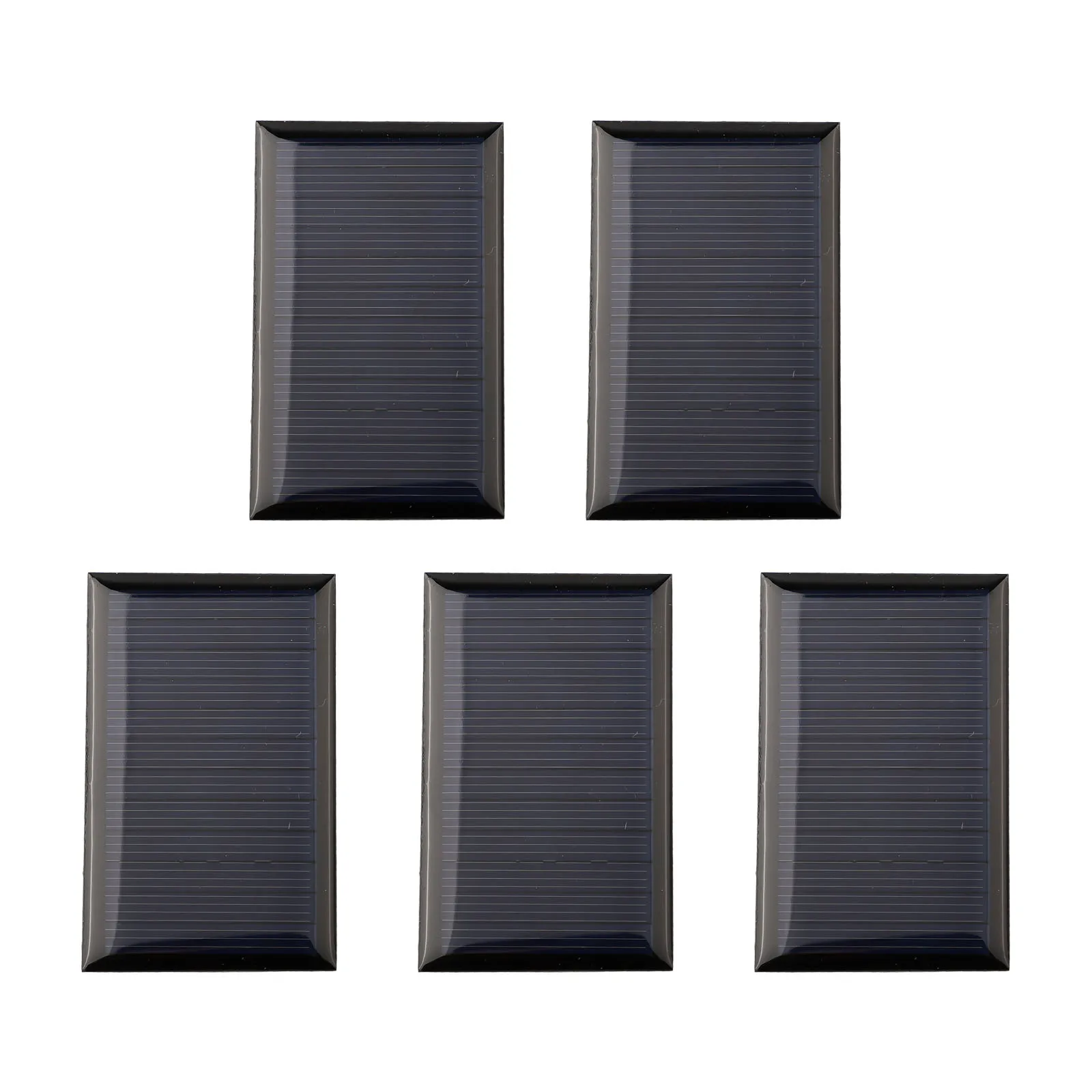 Sleek & Portable Five Pack of Poly Mini solar panels operating on Six Volts; great option for multiple applications