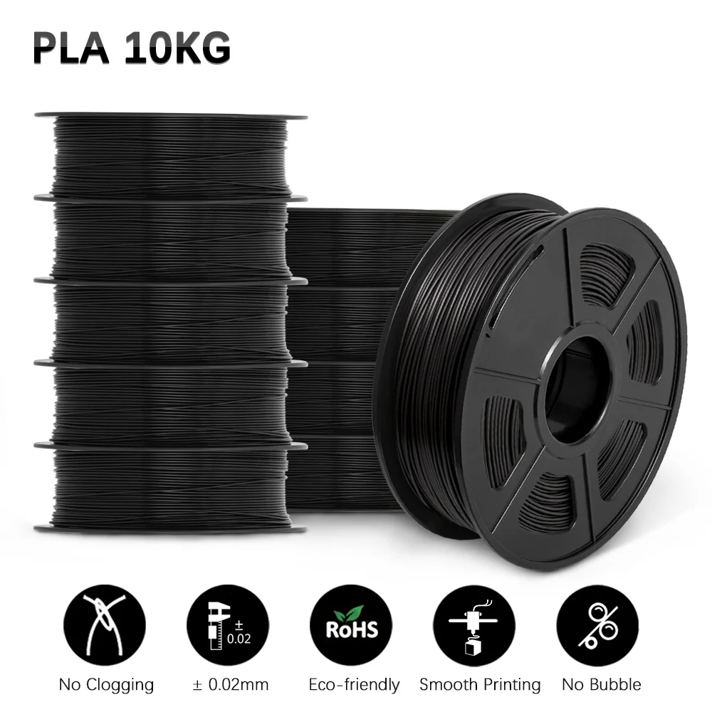 2025 PLA PLA PLUS ABS PETG SILK Filament 1.75MM 10 Rolls / Set Refills Non-toxic Fastship 3D Printer DIY Gift