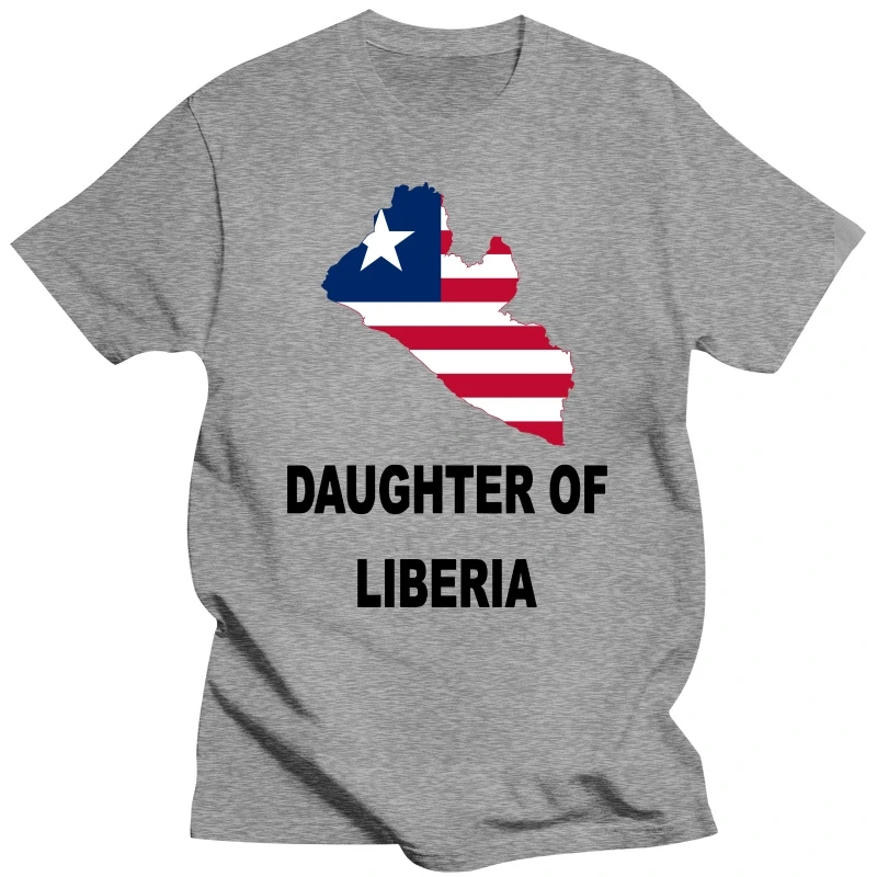 Daughter of Liberia Liberian Flag Map Ladies Fit T-shirt White