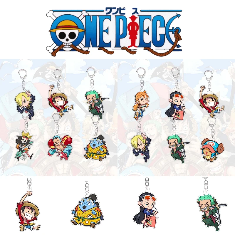 

Hot One Piece Luffy Zoro Acrylic Keychain Set - Anime Keyring Charm for Bag Purse Women's Accessory Jewelry Anime Small Gifts