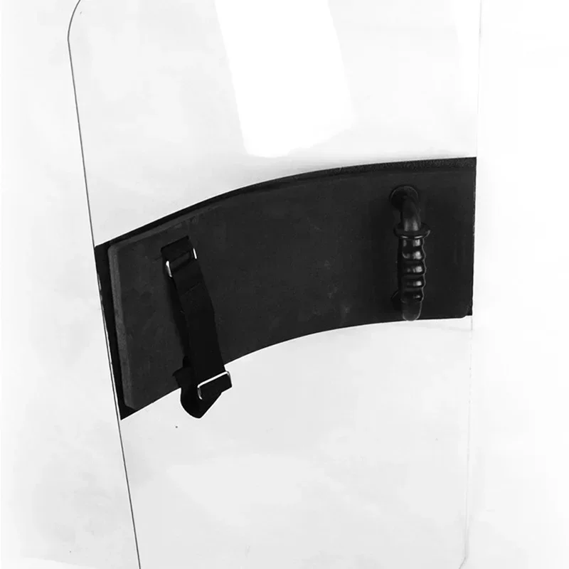 Explosion Proof And Riot Proof Shield Campus Guard Security Transparent PC Handheld Protective Square Shield Hot Sales