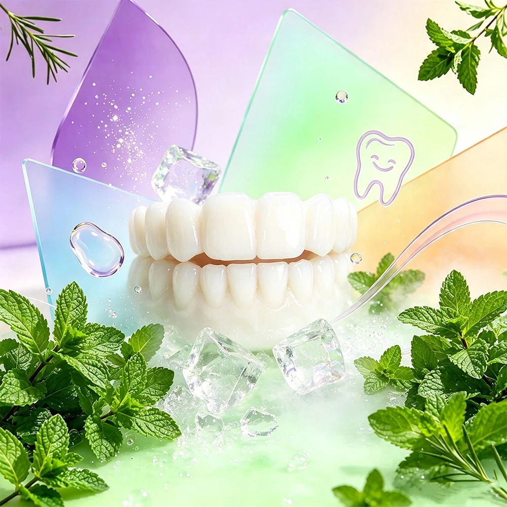Tooh Strips Dental Tartar Cleaning Oral Probiotics for Bad Breath Oral Health Purple