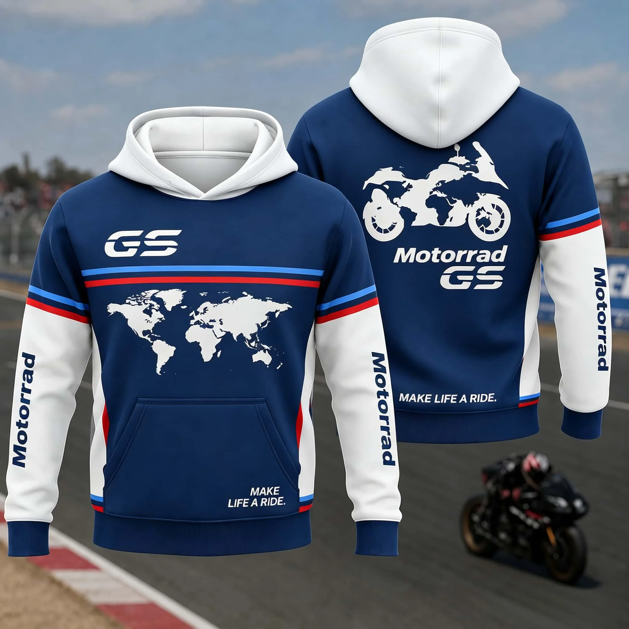 GS Adventure Motorrad Hoodie Motorcycle Enthusiast Pullover Outdoor Riding Casual Fashion Long Sleeve Sweatshirt for Riders