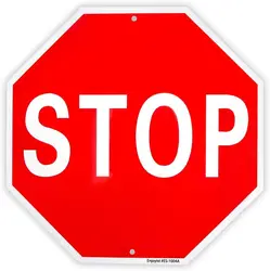 Stop Sign Street Slow Warning Reflective Signs Rust Free Aluminum Sign, UV Protected and Weatherproof, Outdoor Reminder Signs