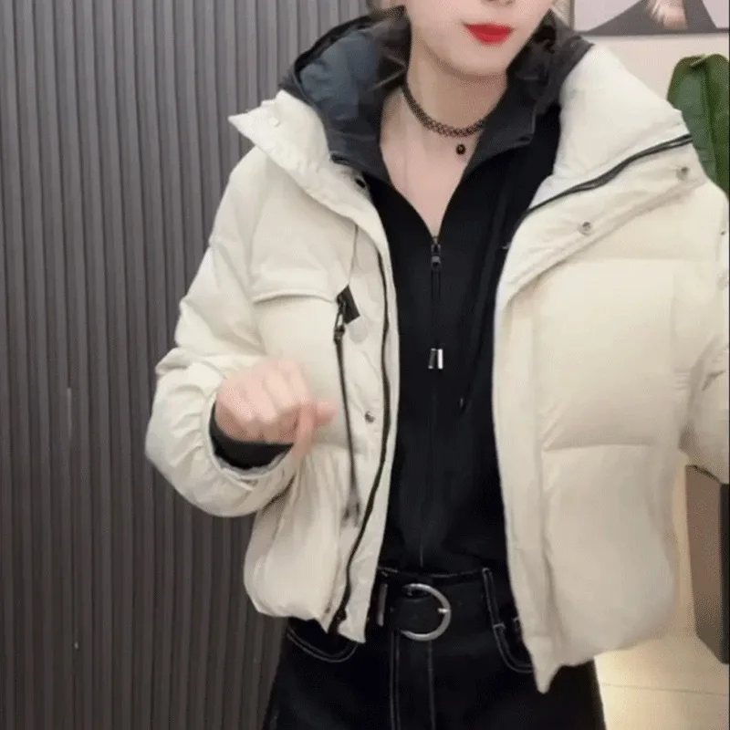 

Women's Short Down Jacket, 2025 Winter New Style Coat, Versatile Warm Puffer Jacket
