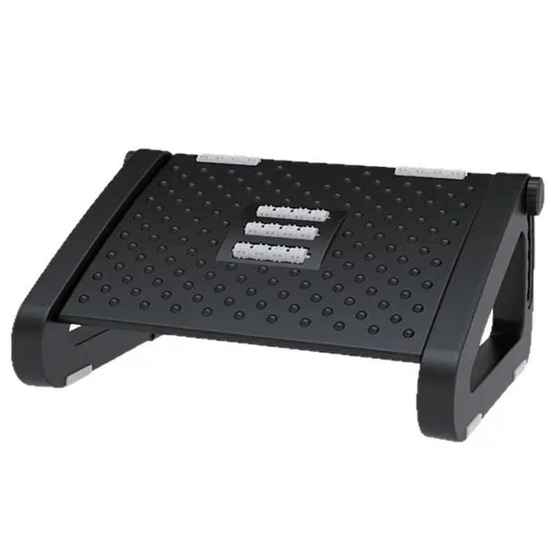 

Подставка для ног под стол, эргономичный дизайн, массажные ролики, регулируемая по высоте, нескользящая, бесшумная основа, для офиса и дома