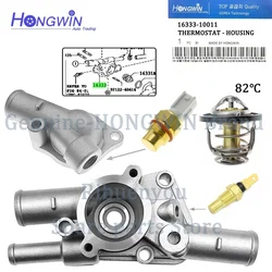 16333-10011 Thermostat Housing Water Outlet For Toyota Corolla Corsa Sprinter Starlet 2E 3E 16331A 16333 16321-11011