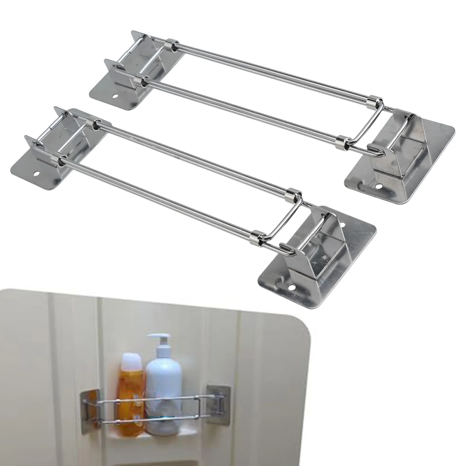 

Adjustable Rod Hanging Organizer Vertical Space Organizer Compatible With RVs High Humidity Resistant For Campers