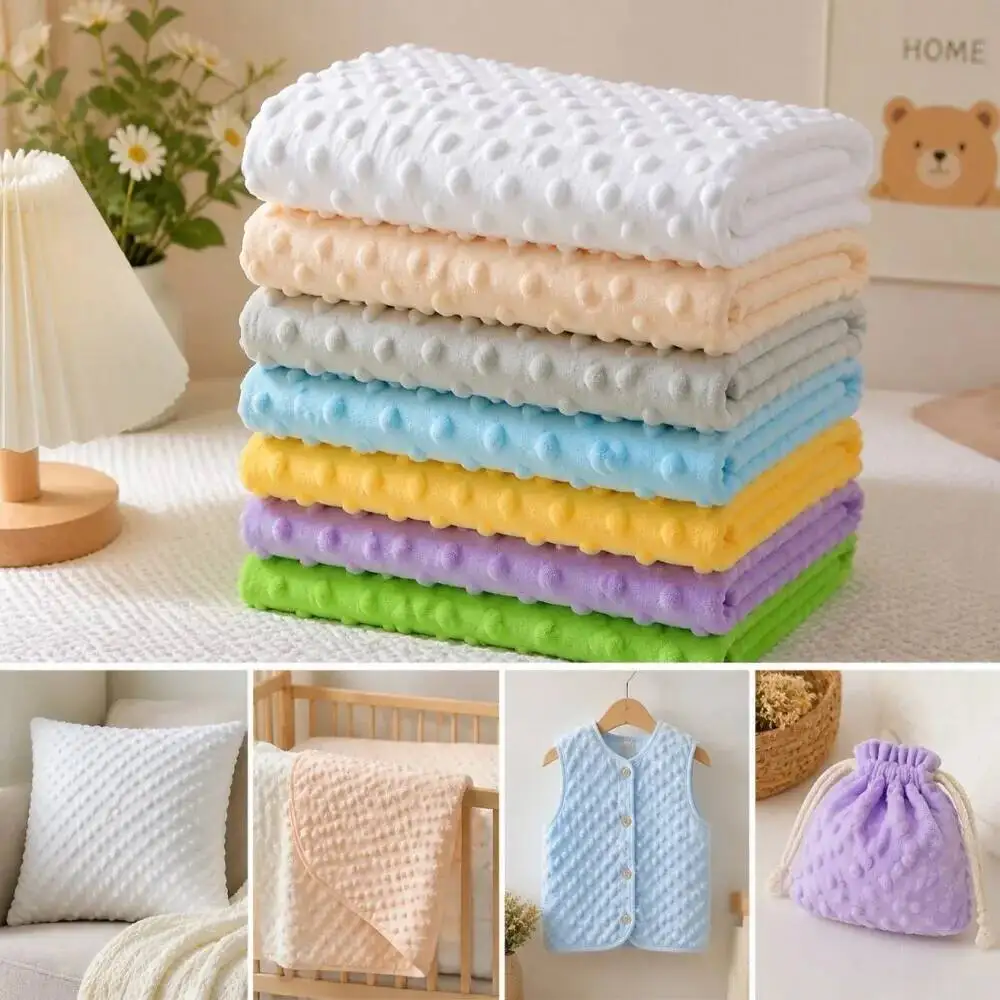 

4m Ultra Soft Bean Velvet Short Plush Baby Blanket Bedding Plush Dolls Handmade DIY Sewing Cloth Polyester Single-sided Wrapping