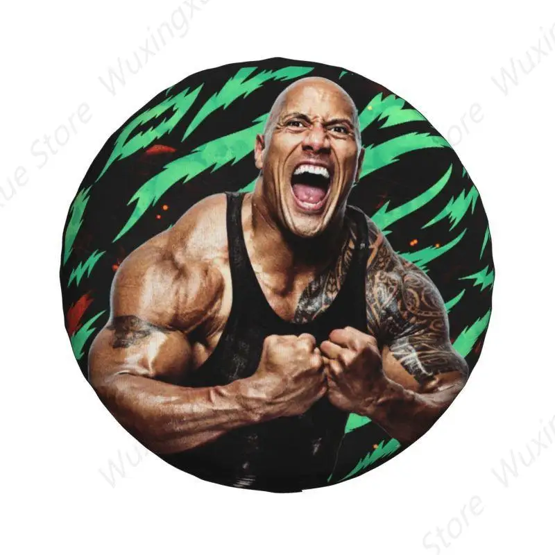 The Rock Face Dwayne Tire Cover 4WD 4x4 SUV American Actor Johnson Spare Wheel Protector for Honda CRV 14