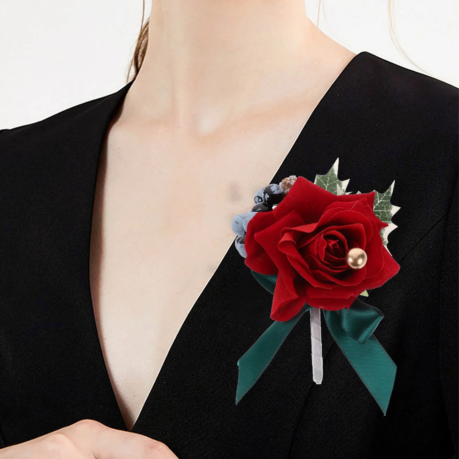 

Wedding Decor Groom Suit Decoration Pine Cone Flower Boutonniere For Prop Party Christmas Theme