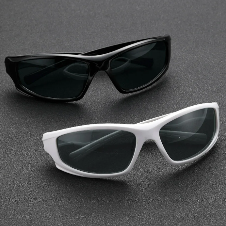 2PCS Square Frame Men\'s Sunglasses Combination Y2K Style Daily Street Summer Party Decoration Glasses Women