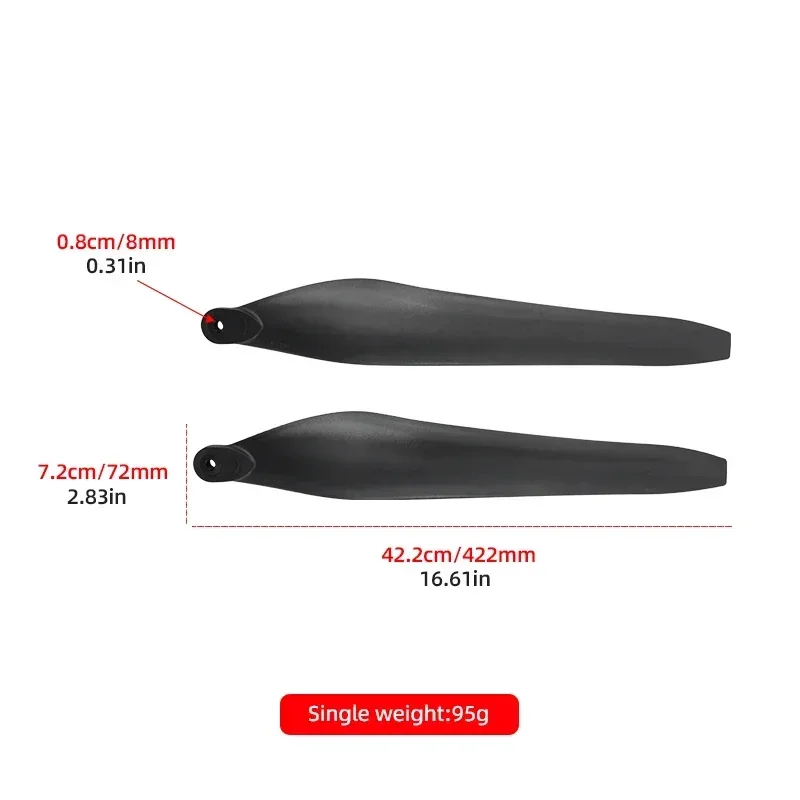 3411 Folding Drone Prppellers Blades for Hobbywing X9 Power System Carbon Fiber Plastic Mix Propeller CW CCW Drone Accessories