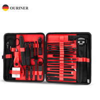 42pcs Red Multi-Functional Foot, Hand & Face Care Tool Set - Professional Stainless Steel Nail Clipper Kit with Toe Nail Scissor