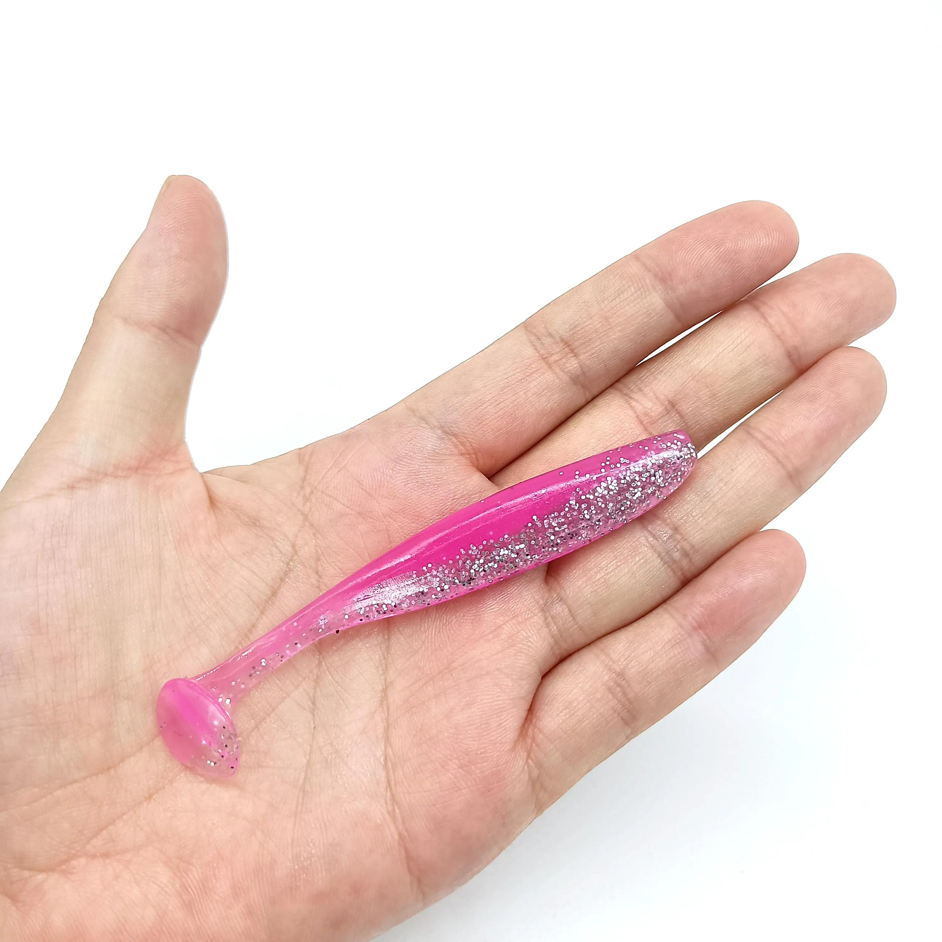 DUODUOYU 5PCS Shad Wurm Weichen Köder 4,2g/90mm T Schwanz Jigging Wobbler Künstliche Silikon Swimbait Bass hecht Angelgerät – Detail 7