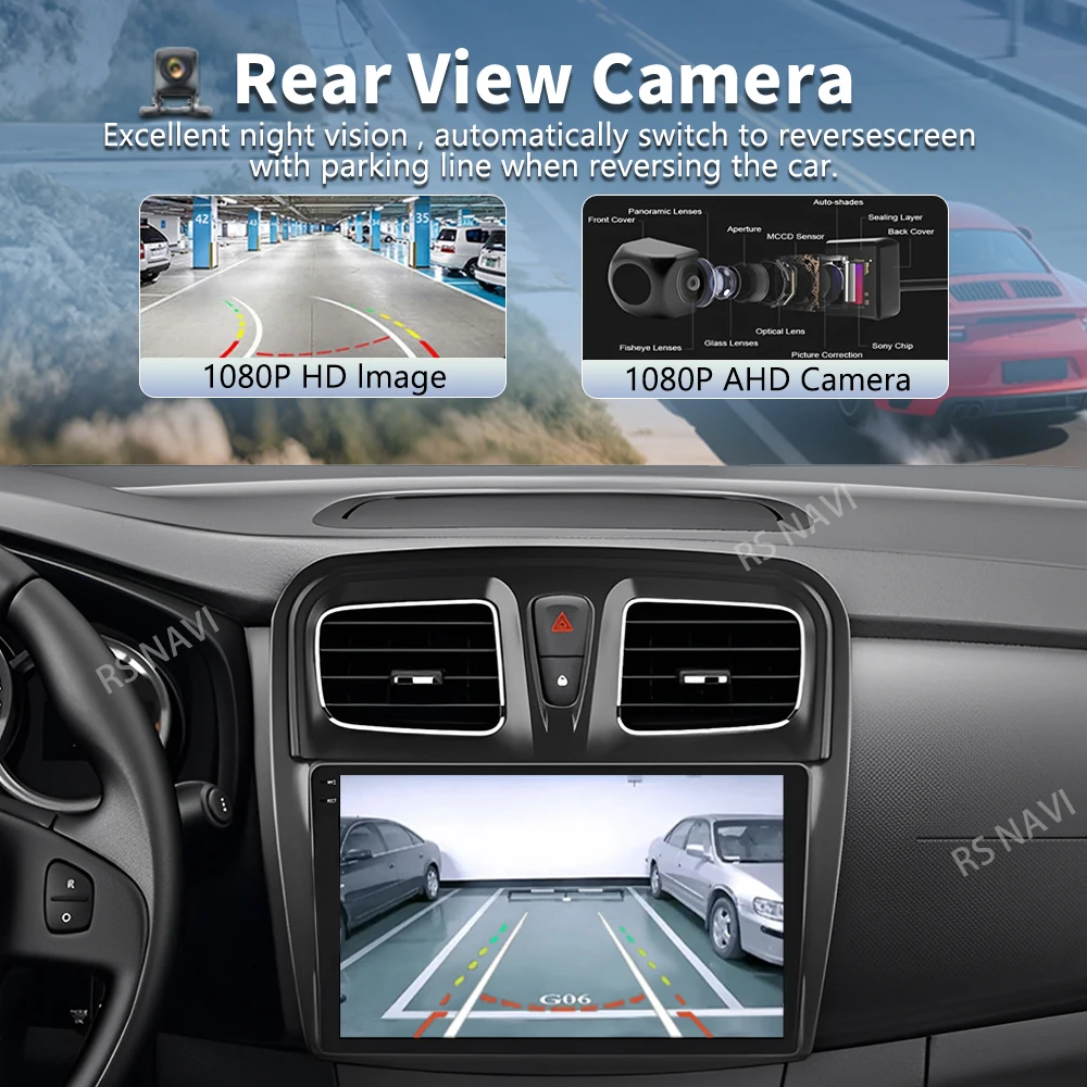 Android 16 For Renault Logan 2 2012 - 2022 Sandero 2 2013 -2022 2K QLED Stereo Car Radio Multimedia Video Player GPS 4G CarPlay