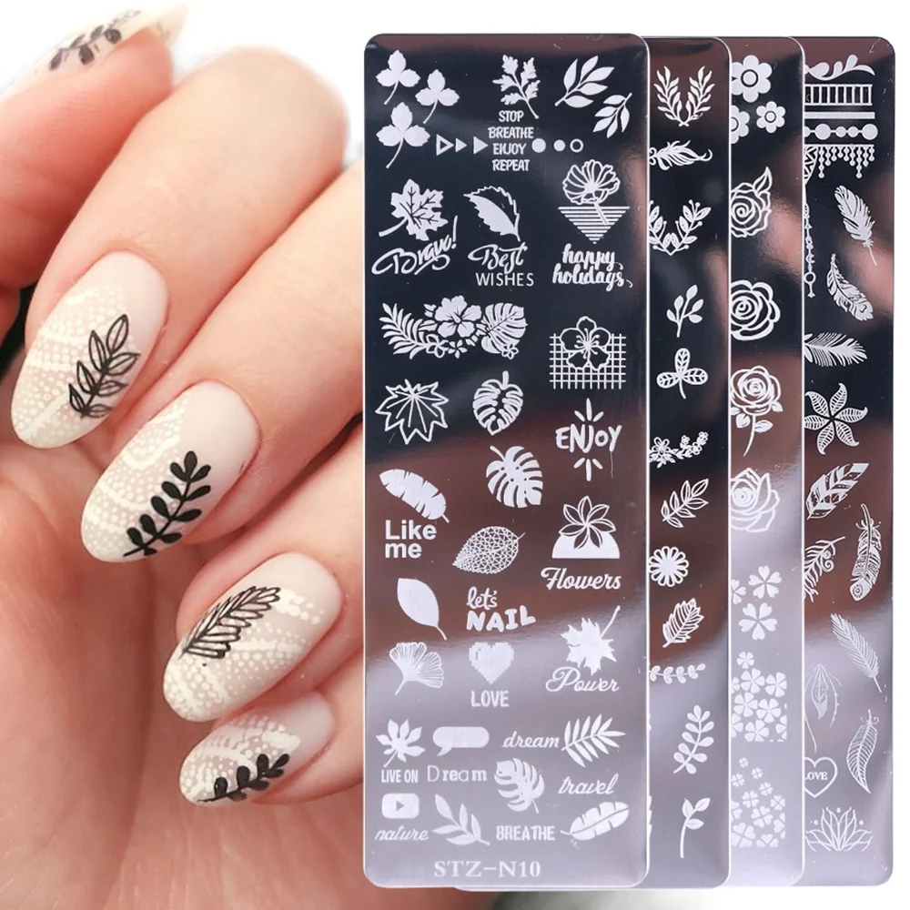 Nail Stamping Plates butterfly Polish Transfer Stencils Flower Geometry DIY Template for Nail Tool 1PC