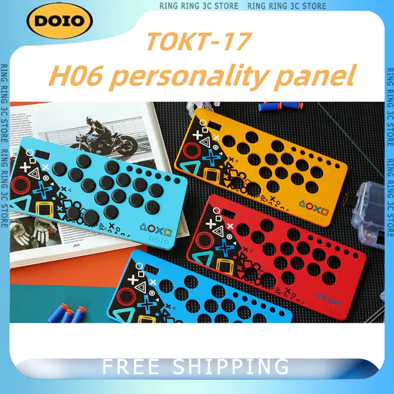 DOIO HITBOX H06 PRO Replaces Aluminum Alloy Personalized Panel PS GUNDAM Version Tokt-17 Game Keyboard Panel Board Gamer Gifts