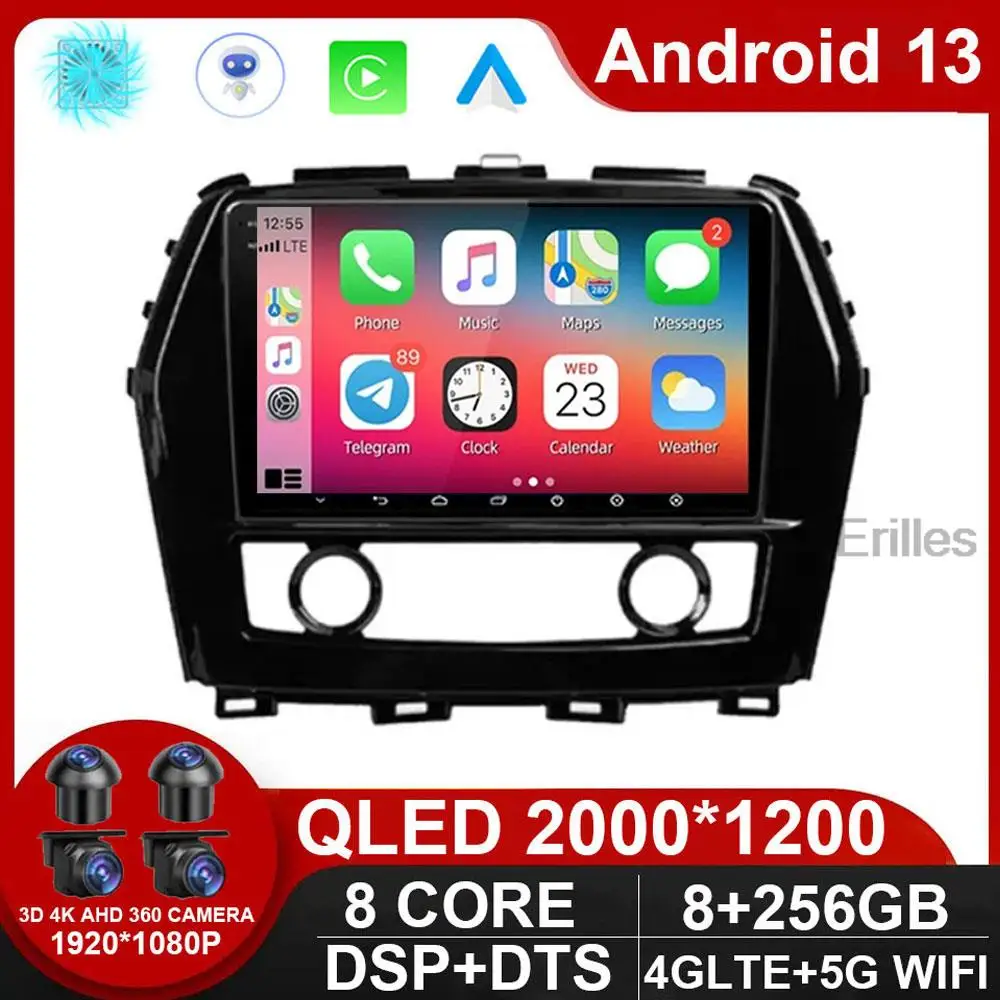 

Android 13 For Nissan Maxima A36 2015 - 2020 Car Player Auto Radio GPS Video Navigation WiFi Screen Dash Cam No 2din DVD QLED 5G