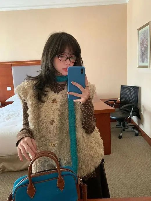 

Vests Waistcoats Thick Womens Vintage Autumn Corduroy Buttoned Preppy College Academia Breathable Youthful Chic Patchwork Trendy