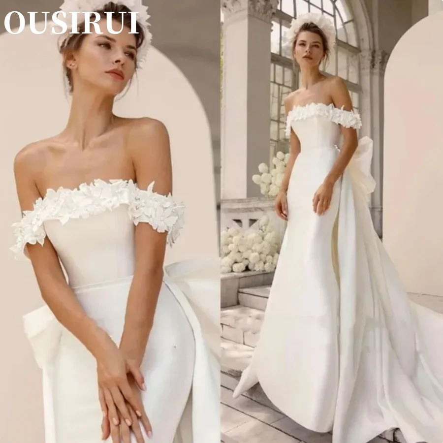 

Sexy Backless Floral Collar With Floor Length Romantic Beach Garden Bridal Party Dress Elegant Princess Luxury Wedding Dress