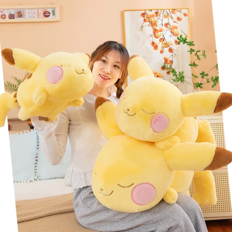 40/70 cm süßes Cartoon großes Pikachu-Kissen Pokemon Plüschtiere Puppe Ornament gefülltes Plüschtier Pikachu Pokémon Geschenk für Kinder